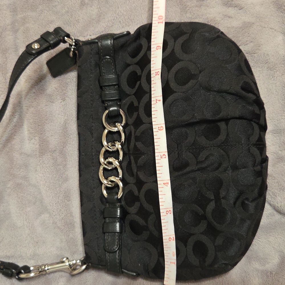 Y2K Style! Coach Black Shoulder Bag Small - Picture 7 of 8